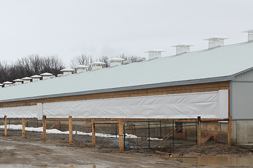 Exterior of Barn with Insulated Curtain